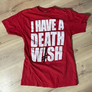 Y2K Deathwish Red T-Shirt. Size Medium. Good Used Condition.‎ Skater.